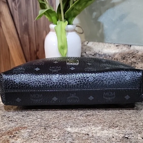 MCM EUC Black Visetos Coated Canvas and Leather Klara Bag 2 WAY - Picture 7 of 10